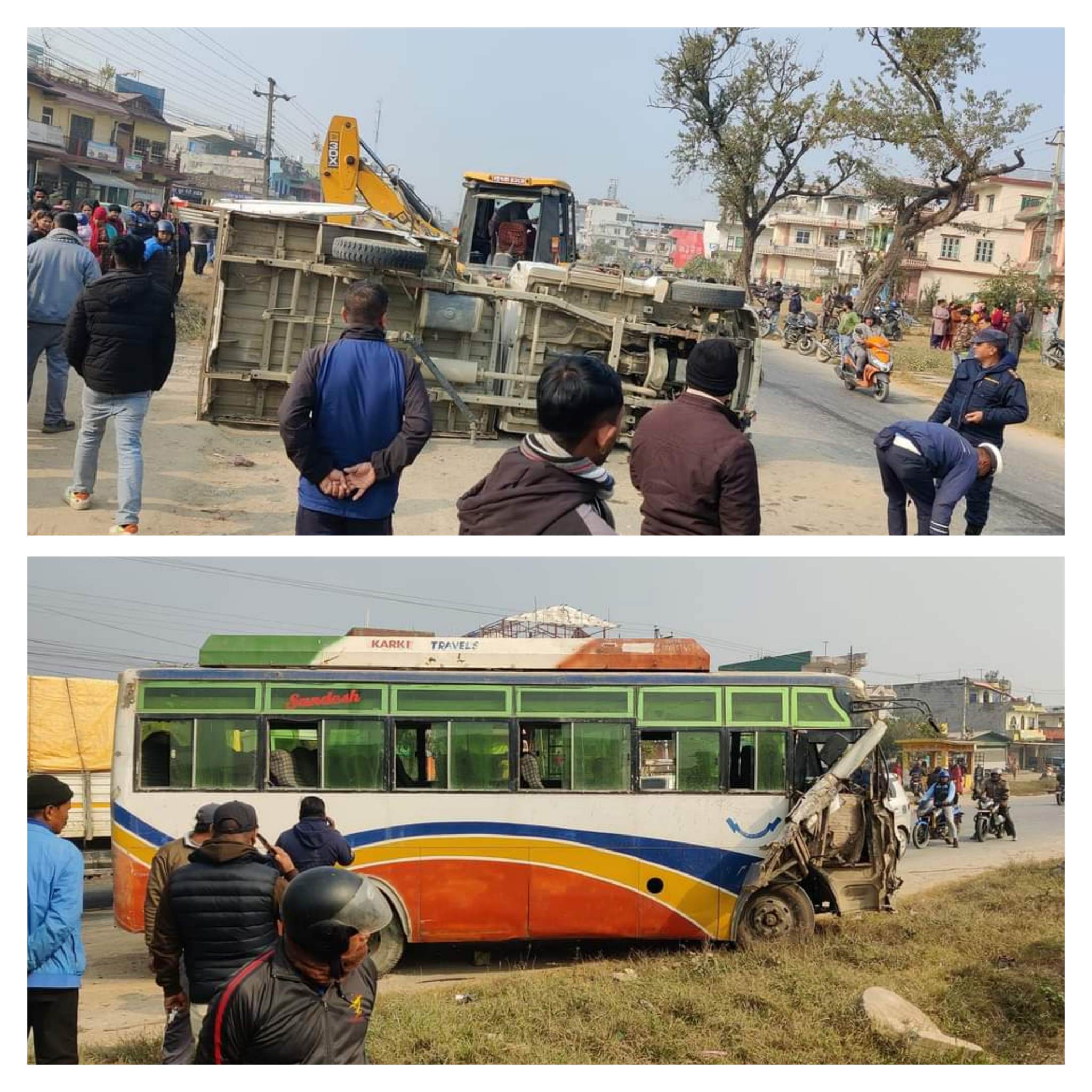 सैनामैनामा सवारी दुर्घटनामा परि १ जनाको मृत्यु,८ जना घाइते